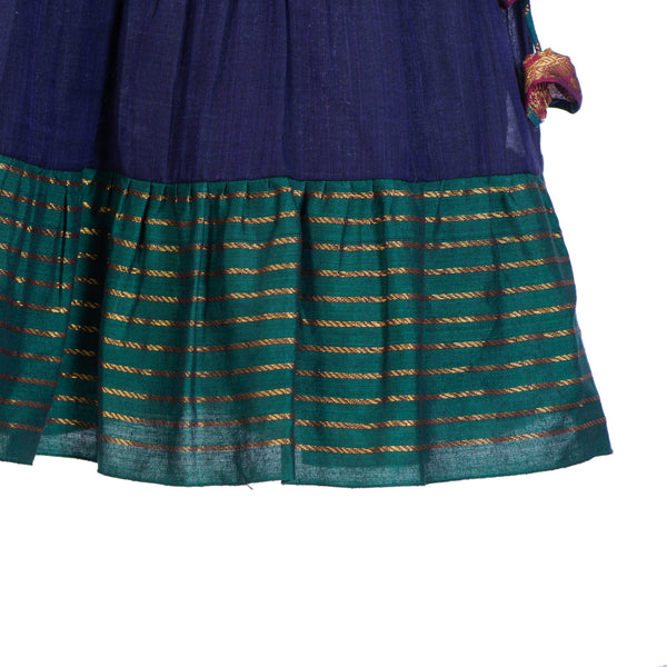 Green and Blue Cotton Dress