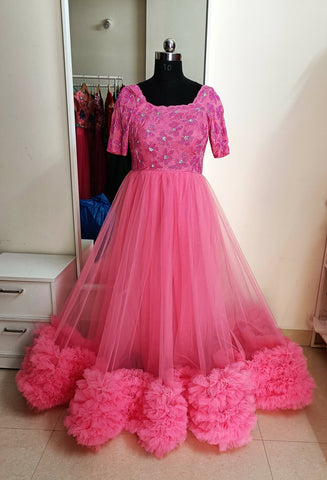 layered net frock